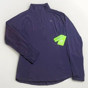 NWT Paradox Merino Wool Blend Drirelease Purple Quarter-Zip Pullover Baselayer M